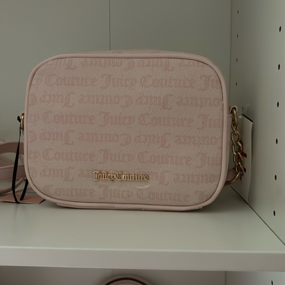 JUICY COUTURE GOTHIC DOTS POWDER BLUSH BESTSELLERS CAMERA CROSSBODY - BRAND NEW